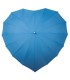 Romantyczna, lekka parasolka damska w kształcie serca, stelaż włókno, niebieska