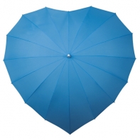 Niebieska parasolka w kształcie serca