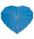 Romantyczna, lekka parasolka damska w kształcie serca, stelaż włókno, niebieska