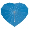 Niebieska parasolka w kształcie serca