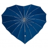 Granatowa parasolka w kształcie serca