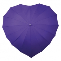 Fioletowa parasolka w kształcie serca