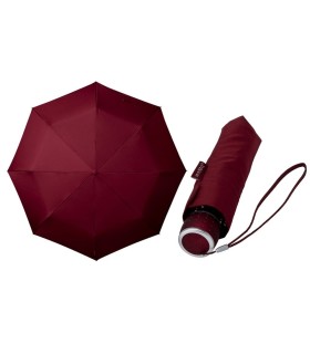 Klasyczna damska składana parasolka w kolorze bordowym