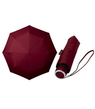 Klasyczna damska składana parasolka w kolorze bordowym
