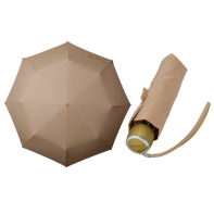 Klasyczna damska składana parasolka w kolorze beżowym