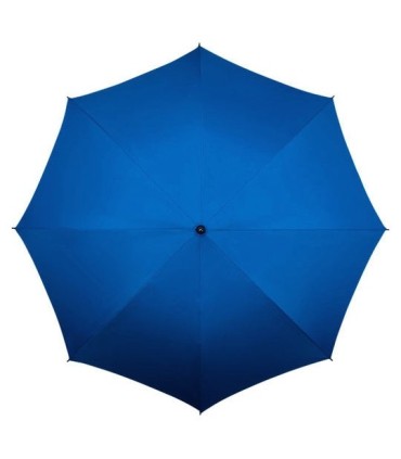 Parasol XL średnica 126 cm włókno rączka stylizowana na drewno IMPLIVA, niebieski