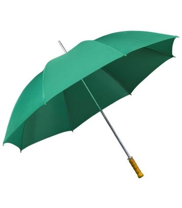 Parasol XL średnica 126 cm włókno rączka stylizowana na drewno IMPLIVA, zielony
