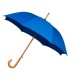 Automatyczna mocna damska parasolka drewniana rączka IMPLIVA, niebieska