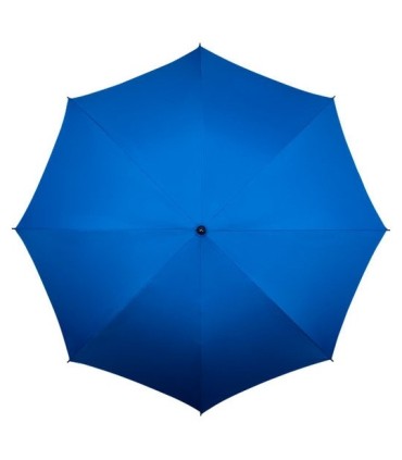 Automatyczna mocna damska parasolka drewniana rączka IMPLIVA, niebieska