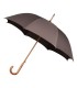 Automatyczna mocna damska parasolka drewniana rączka IMPLIVA, szara