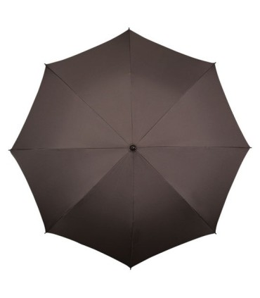 Automatyczna mocna damska parasolka drewniana rączka IMPLIVA, szara