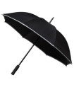 Wytrzymały lekki holenderski parasol IMPLIVA z odblaskową lamówką, czarny