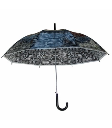 Parasolka przezroczysta z motywem zebry