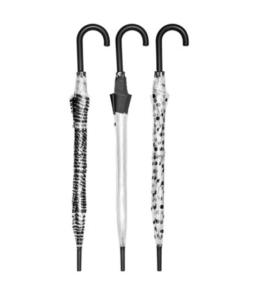 Parasolka przezroczysta z motywem zebry