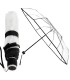 Składana krótka przezroczysta transparentna parasolka, 24 cm