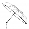 Składana krótka przezroczysta transparentna parasolka, 24 cm