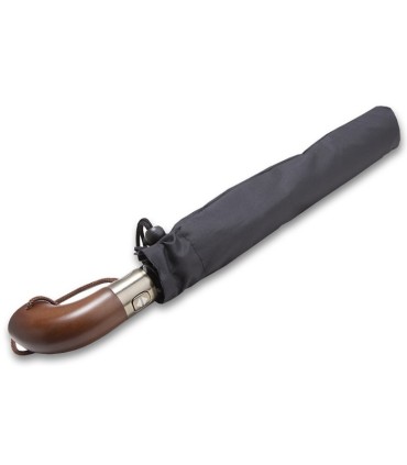 Czarna składana bardzo duża parasolka rodzinna marki Parasol, 120 cm