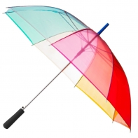 Przezroczysta parasolka tęcza