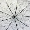 Automatyczna parasolka damska Tiros w krople, biała