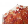 Jesienna przezroczysta parasolka w czerwone liście