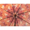 Jesienna przezroczysta parasolka w czerwone liście