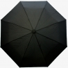Czarna automatyczna parasolka męska ze skórzaną rączką marki Parasol