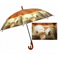 Dziecięca duża automatyczna parasolka z gwizdkiem, całujące się kotki