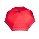 Automatyczna parasolka damska marki Parasol, czerwona w kółka