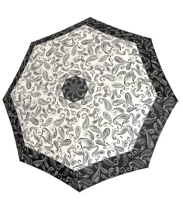Wytrzymała AUTOMATYCZNA parasolka Doppler, czarno kremowa we wzory