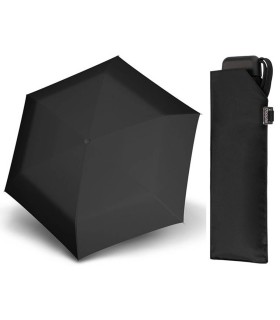  Bardzo lekka wytrzymała płaska parasolka Doppler, czarna