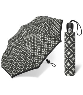 Automatyczna parasolka damska Pierre Cardin biała we wzory