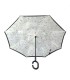 Parasol odwrócony "Revers" z podwójnym materiałem wzorzysty