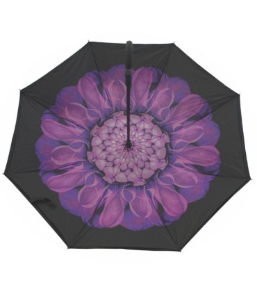 Parasol odwrócony "Revers" z podwójnym materiałem wzorzysty