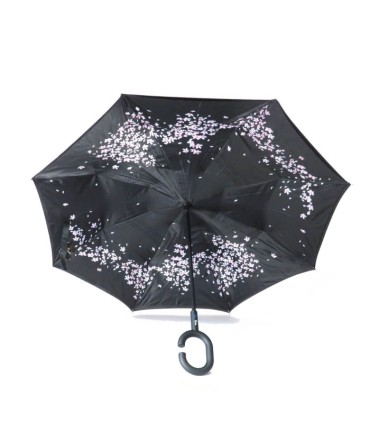 Parasol odwrócony "Revers" z podwójnym materiałem wzorzysty