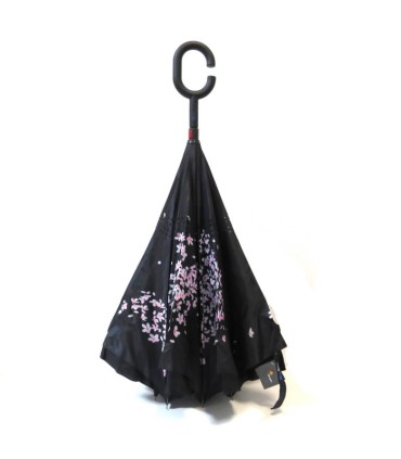 Parasol odwrócony "Revers" z podwójnym materiałem wzorzysty