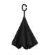 Parasol odwrócony "Revers" z podwójnym materiałem dwa kolory: czarny + inny