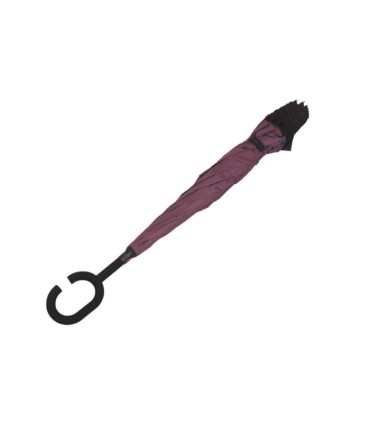 Parasol odwrócony "Revers" z podwójnym materiałem dwa kolory: czarny + inny