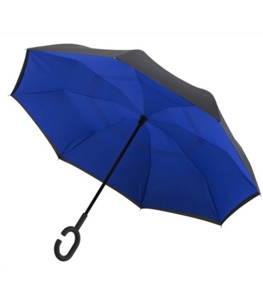 Parasol odwrócony "Revers" z podwójnym materiałem dwa kolory: czarny + inny