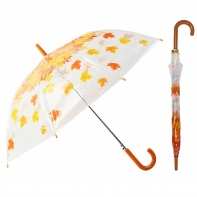 Automatyczna przezroczysta parasolka w liście