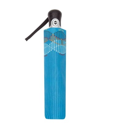Automatyczna parasolka damska marki Parasol, skórzana rączka