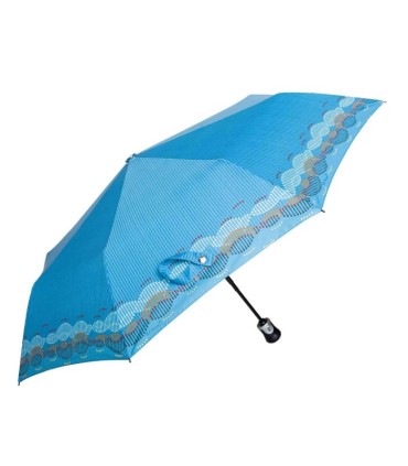 Automatyczna parasolka damska marki Parasol, skórzana rączka