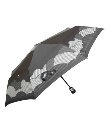 Automatyczna parasolka damska marki Parasol, skórzana rączka