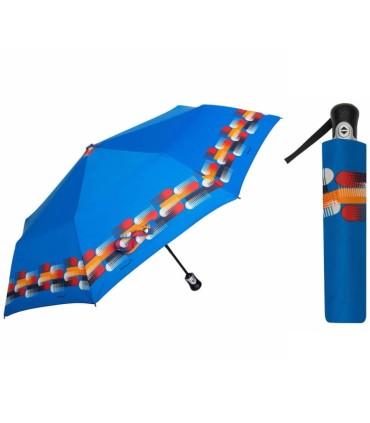 Automatyczna parasolka damska marki Parasol, skórzana rączka