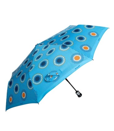 Automatyczna parasolka damska marki Parasol, skórzana rączka