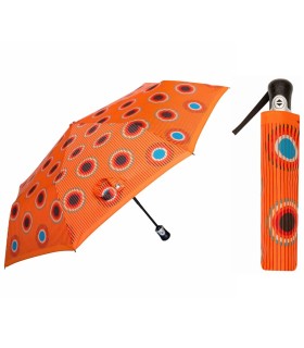 Automatyczna parasolka damska marki Parasol, skórzana rączka