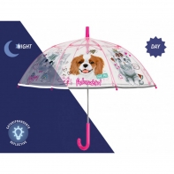 Parasolka dziecięca głęboka przezroczysta Perletti kotki i pieski