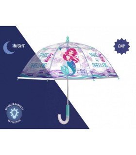 Głęboka parasolka damska Perletti przezroczysta SYRENKI