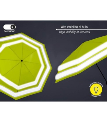 Automatyczny parasol damski Perletti Technology odblaskowy duży