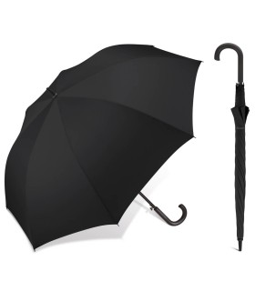 Bardzo duża, automatyczna parasolka Happy Rain - 130 cm, czarna