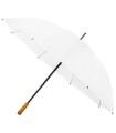 Parasol XL średnica 126 cm włókno rączka stylizowana na drewno IMPLIVA, biały